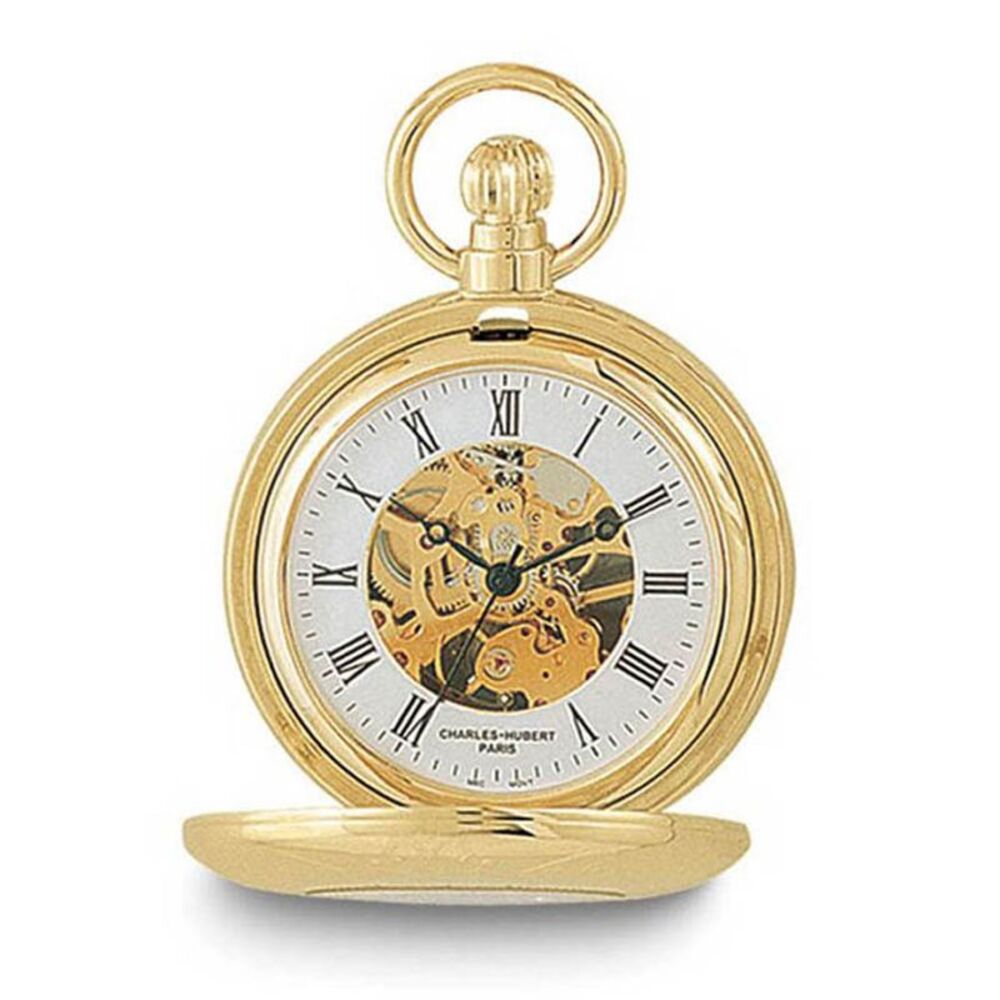 Charles Hubert Gold Finish Pocket Watch